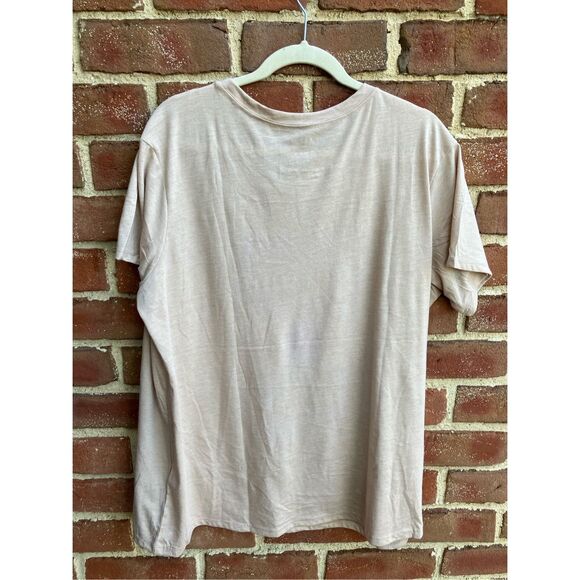 Torrid Women's Relaxed Fit Whiskey Weekends Signature Jersey Tee Tan 1X NEW - Picture 5 of 6